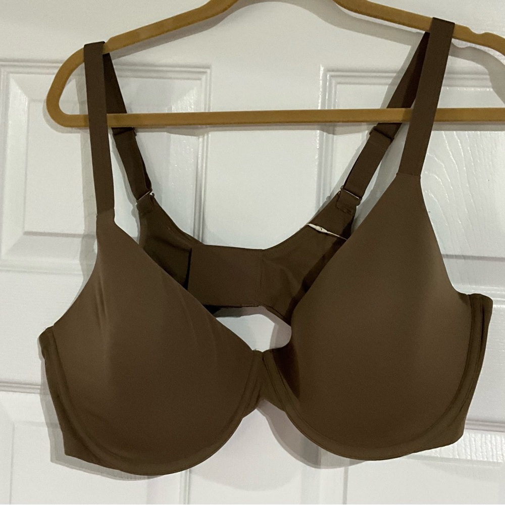 NWT Skims Fits Everybody Plunge Bra Underwire Scoop Neck OXIDE Size 44D